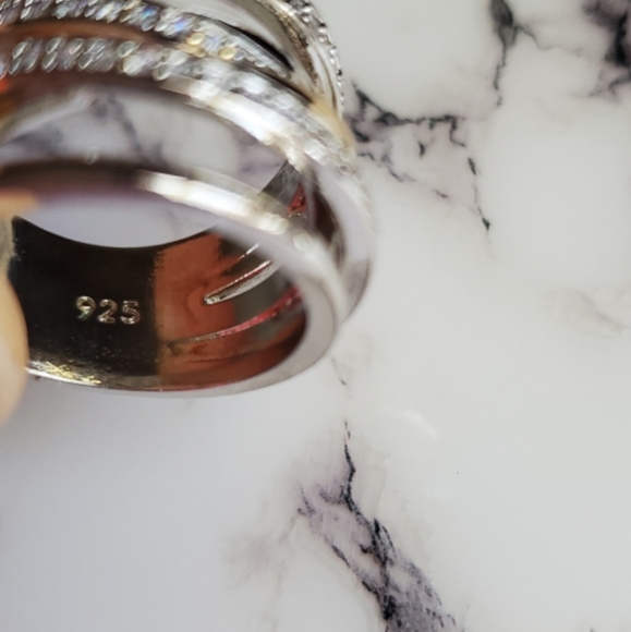 New Two Tone 925 Silver Ring - Picture 9 of 10